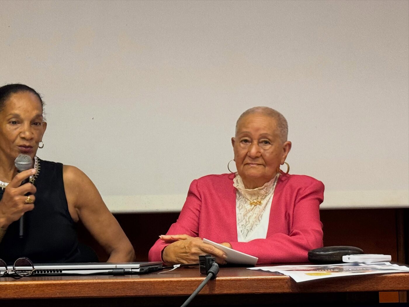 Marie-Anne Bessard lors de la cérémonie d'hommage aux Archives territoriales de Martinique