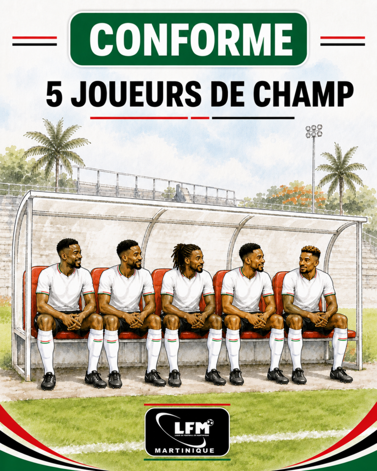 Conforme : cinq joueurs de champ remplaçants