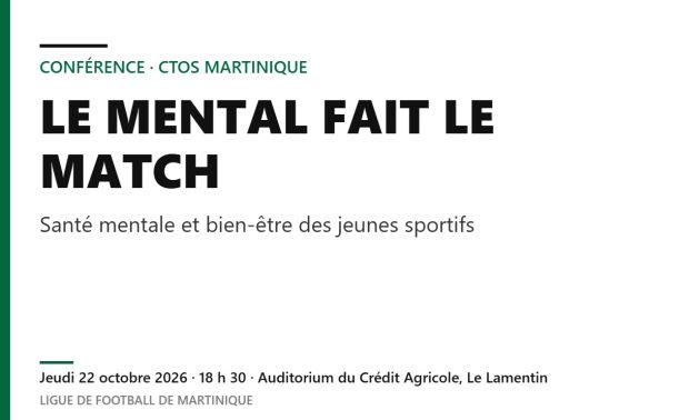 Conférence « Le mental fait le match » — 22 octobre 2026