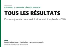 Régional 1 – Trophée Gérard Janvion : les résultats de la première journée