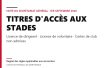 Titres d'accès aux stades — rappel du Secrétariat général